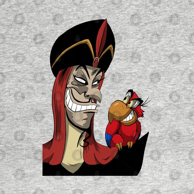 Jafar and Iago by Black Snow Comics